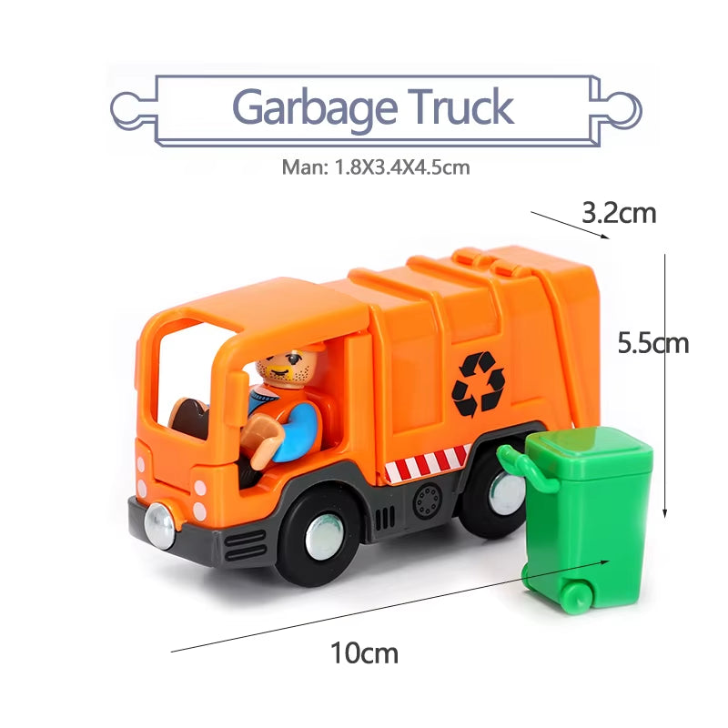 Magnetic Car Toy Function Train Track Scene Car Truck Accessories Compatible with Wooden Track Children'S Educational Toys W09