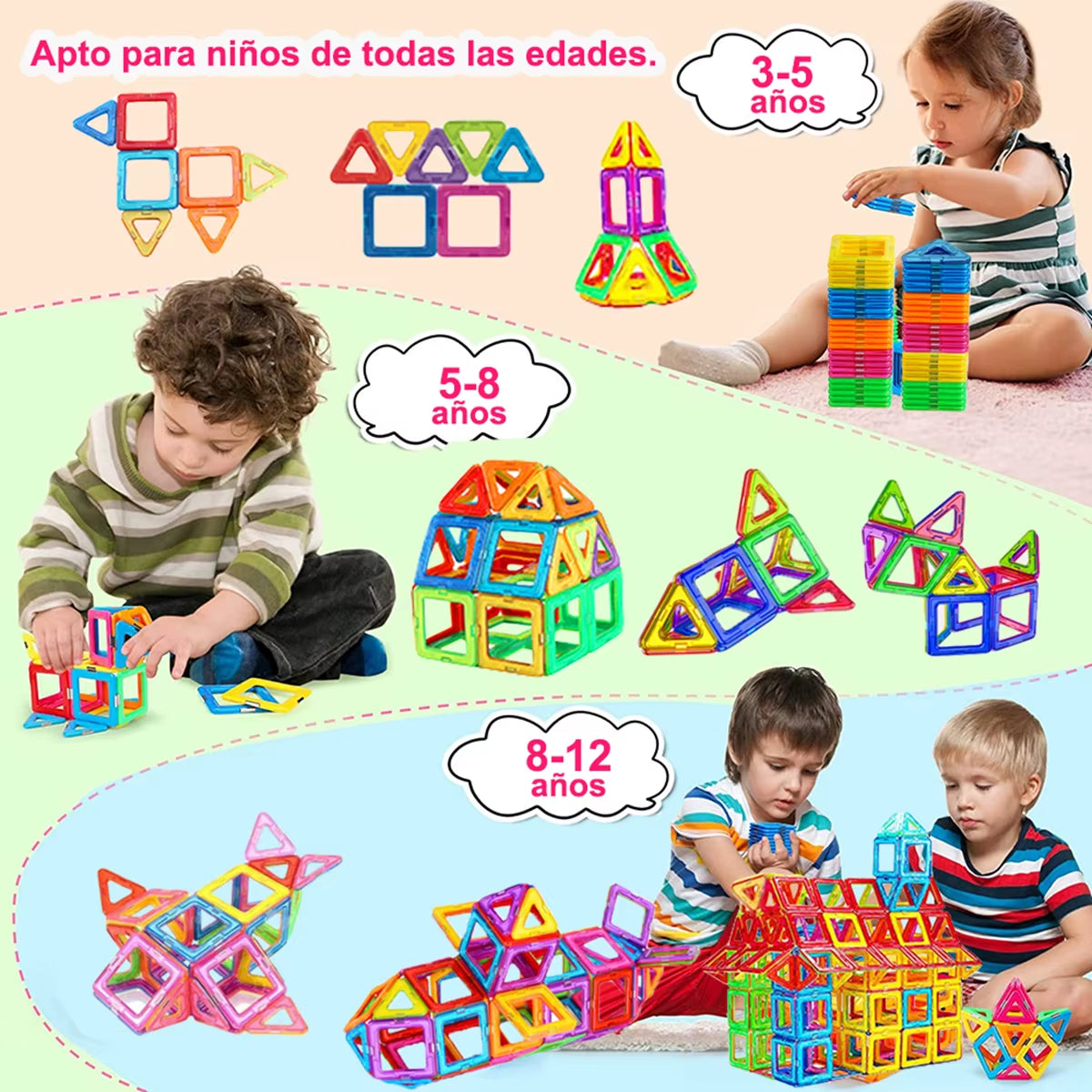 Ensemble de Blocs de Construction Magnétiques pour Enfants - Jouets Créatifs pour Anniversaires et Halloween, Idéal comme Cadeau