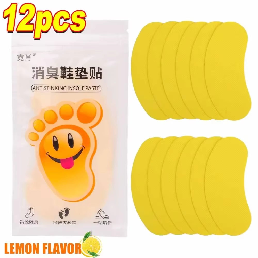 12/48Pcs Shoes Deodorant Sticker Deodorant Foot Odor Deodorants Sneaker Smell Fresh Deodorant Insole Sterilization Sticker