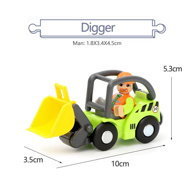 Magnetic Car Toy Function Train Track Scene Car Truck Accessories Compatible with Wooden Track Children'S Educational Toys W09