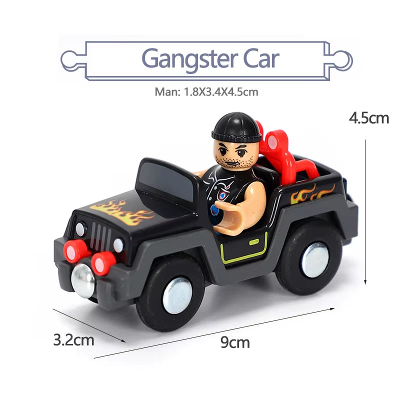 Magnetic Car Toy Function Train Track Scene Car Truck Accessories Compatible with Wooden Track Children'S Educational Toys W09