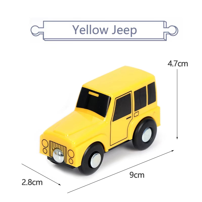 Magnetic Car Toy Function Train Track Scene Car Truck Accessories Compatible with Wooden Track Children'S Educational Toys W09