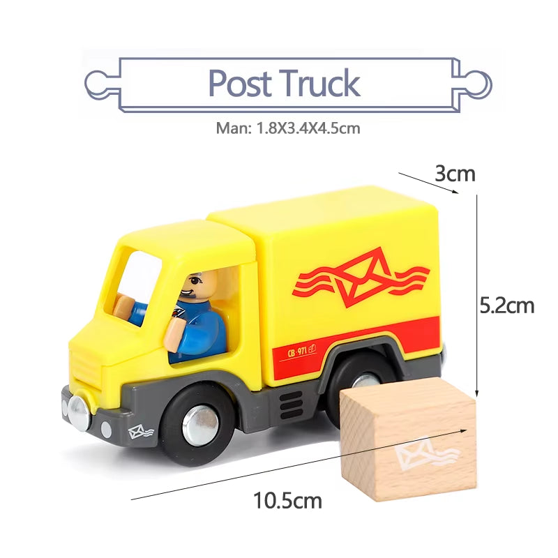 Magnetic Car Toy Function Train Track Scene Car Truck Accessories Compatible with Wooden Track Children'S Educational Toys W09