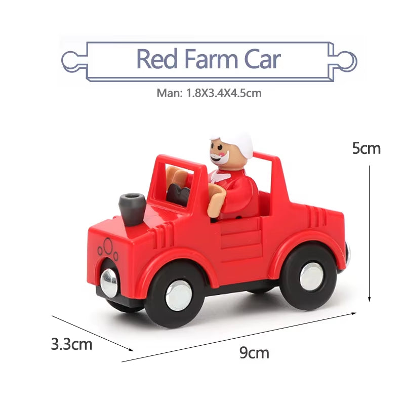 Magnetic Car Toy Function Train Track Scene Car Truck Accessories Compatible with Wooden Track Children'S Educational Toys W09