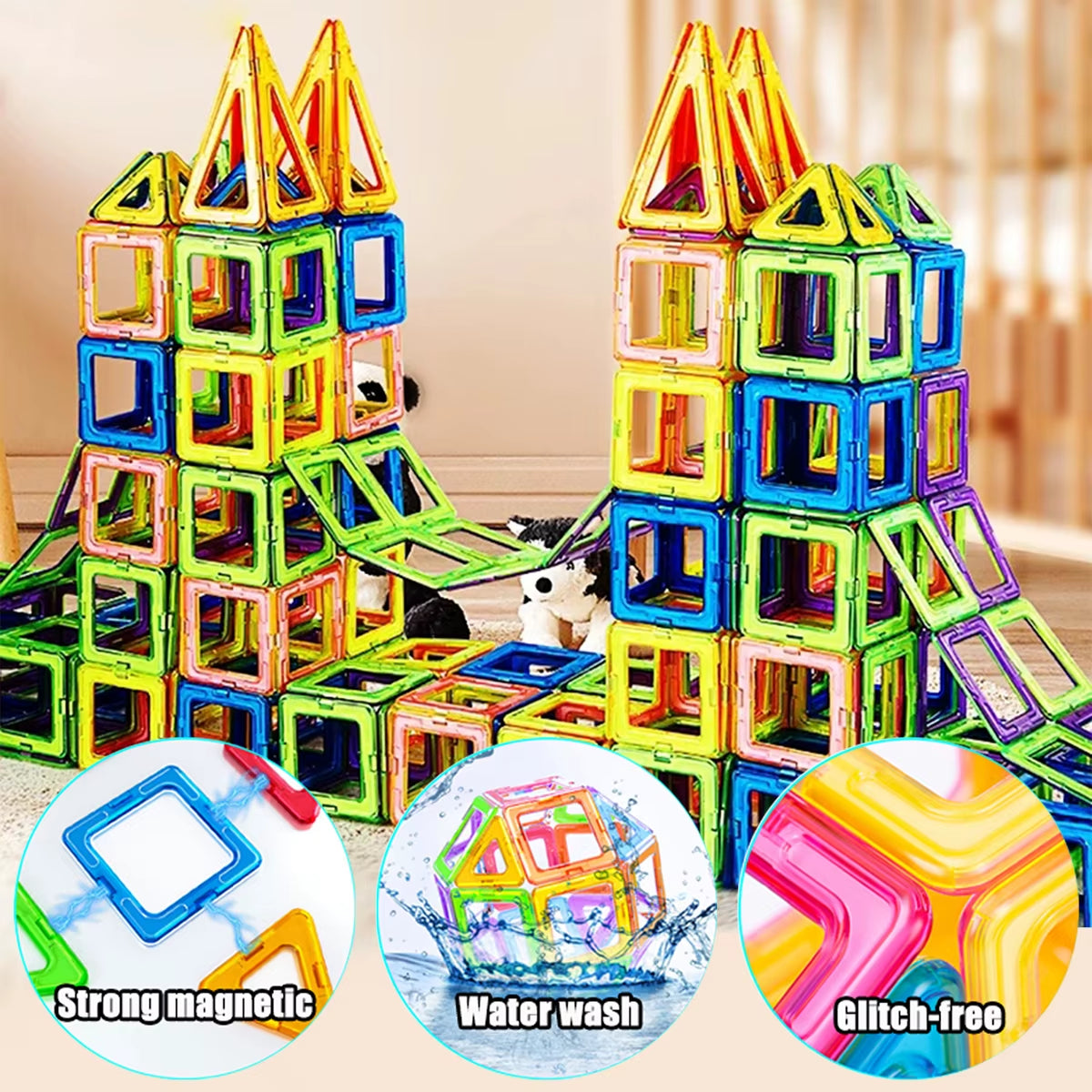 Ensemble de Blocs de Construction Magnétiques pour Enfants - Jouets Créatifs pour Anniversaires et Halloween, Idéal comme Cadeau