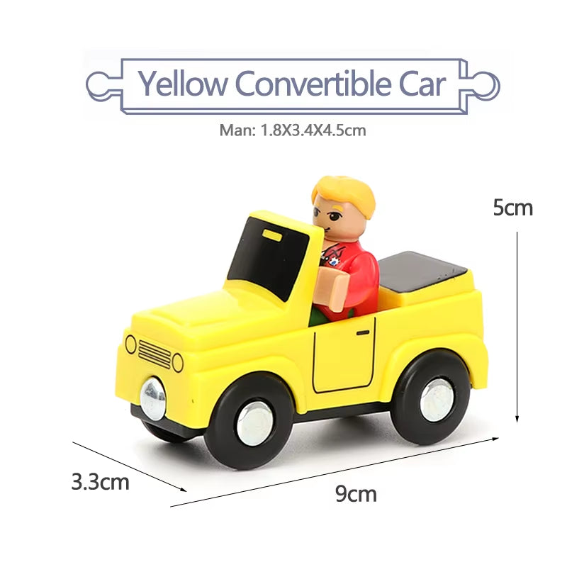 Magnetic Car Toy Function Train Track Scene Car Truck Accessories Compatible with Wooden Track Children'S Educational Toys W09