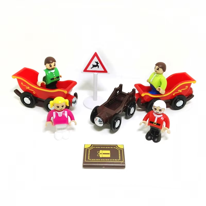 Magnetic Car Toy Function Train Track Scene Car Truck Accessories Compatible with Wooden Track Children'S Educational Toys W09