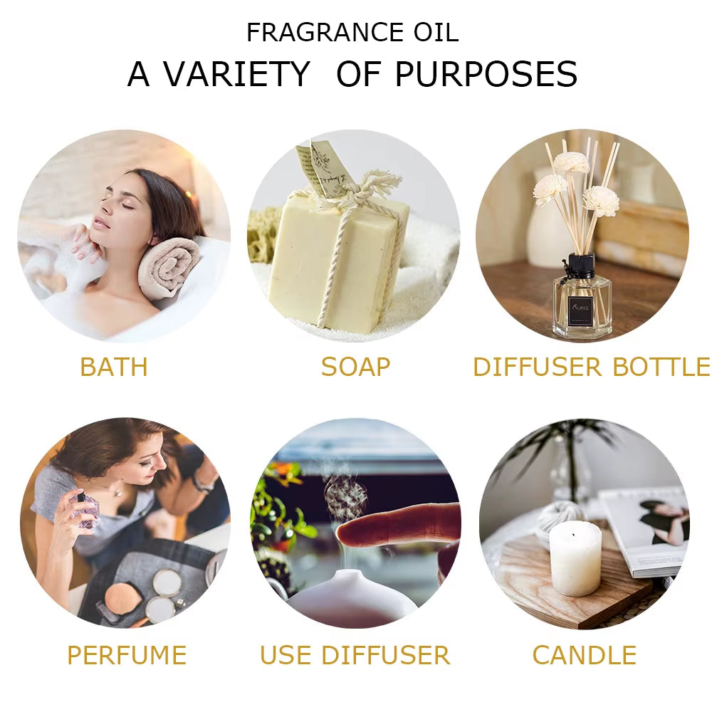 28Pcs Pure Natural Essential Oils Gift Set Massage Shower Diffuser Aroma Oil Lavender Vanilla Sage Jasmine Rose Stress Relief