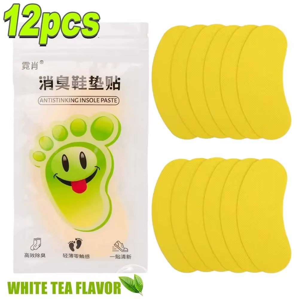 12/48Pcs Shoes Deodorant Sticker Deodorant Foot Odor Deodorants Sneaker Smell Fresh Deodorant Insole Sterilization Sticker