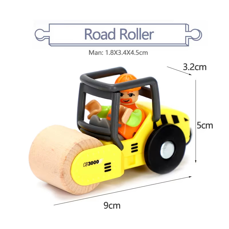 Magnetic Car Toy Function Train Track Scene Car Truck Accessories Compatible with Wooden Track Children'S Educational Toys W09