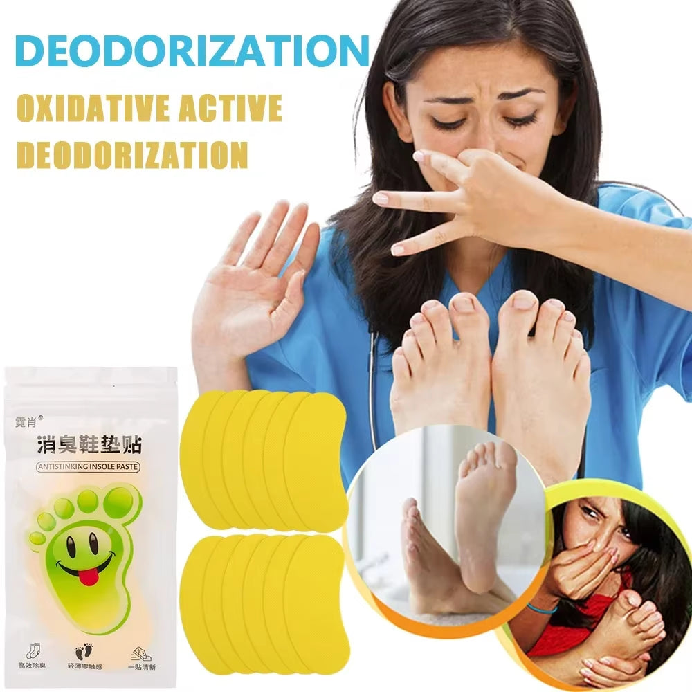 12/48Pcs Shoes Deodorant Sticker Deodorant Foot Odor Deodorants Sneaker Smell Fresh Deodorant Insole Sterilization Sticker