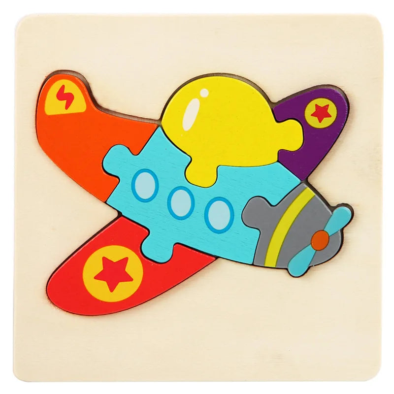 3D Cartoon Animal Wooden Puzzle - Cognitive Development Jigsaw for Early Education and Gift Giving