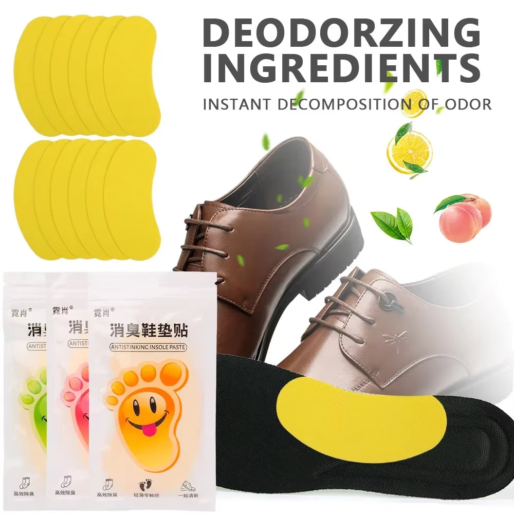 12/48Pcs Shoes Deodorant Sticker Deodorant Foot Odor Deodorants Sneaker Smell Fresh Deodorant Insole Sterilization Sticker