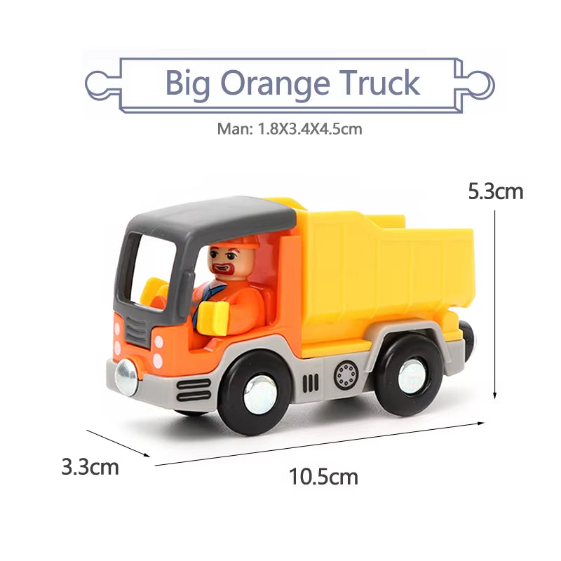 Magnetic Car Toy Function Train Track Scene Car Truck Accessories Compatible with Wooden Track Children'S Educational Toys W09