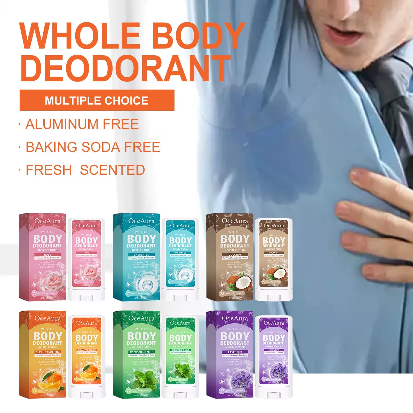 Women'S Full Body Deodorant Stick, Lavender Scent, Aluminum-Free Deodorant Stick, Long Lasting Effect, Preferred Gift for Female