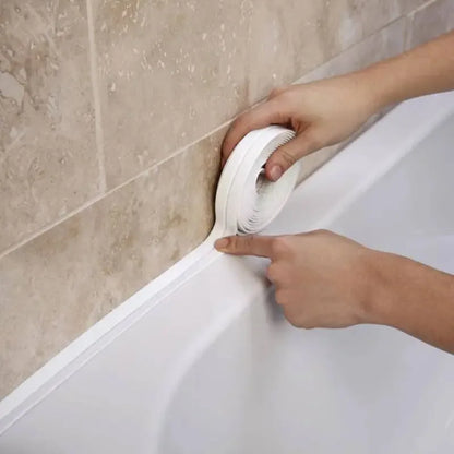 A Roll of Three Meters Two Pvc Waterproof and Anti-Mildew Seam Adhesive, Suitable for Kitchen, Bathroom, Toilet, Corner Gap