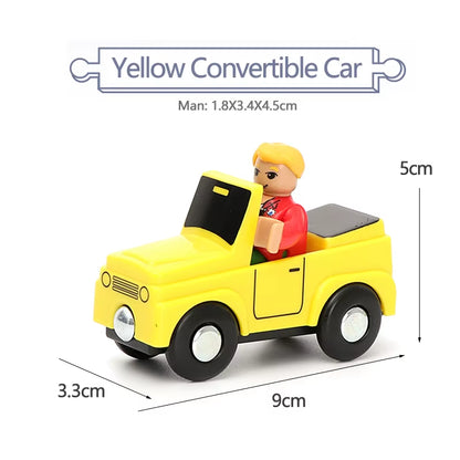Magnetic Car Toy Function Train Track Scene Car Truck Accessories Compatible with Wooden Track Children'S Educational Toys W09