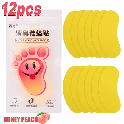 12/48Pcs Shoes Deodorant Sticker Deodorant Foot Odor Deodorants Sneaker Smell Fresh Deodorant Insole Sterilization Sticker