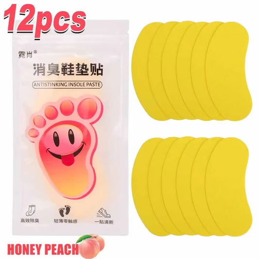 12/48Pcs Shoes Deodorant Sticker Deodorant Foot Odor Deodorants Sneaker Smell Fresh Deodorant Insole Sterilization Sticker