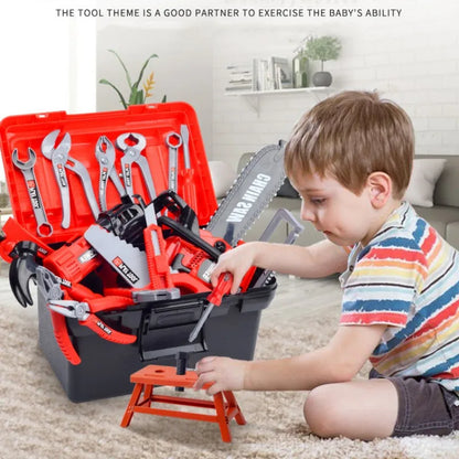 Children'S Toolbox Engineer Simulation Repair Tools Pretend Toy Electric Drill Screwdriver Repair Kit Play House Toys Kids Gift