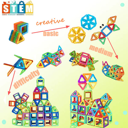 Ensemble de Blocs de Construction Magnétiques pour Enfants - Jouets Créatifs pour Anniversaires et Halloween, Idéal comme Cadeau