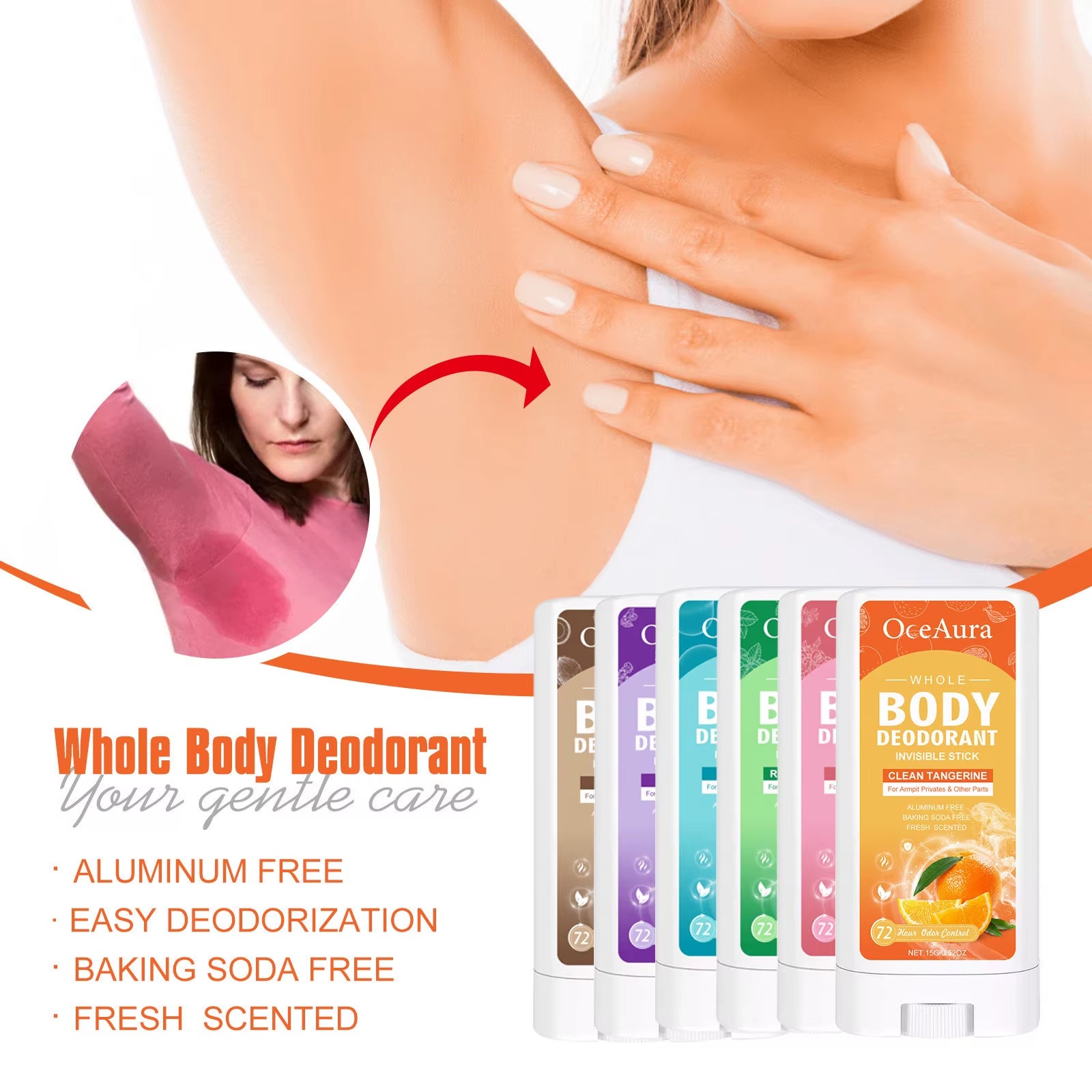 Women'S Full Body Deodorant Stick, Lavender Scent, Aluminum-Free Deodorant Stick, Long Lasting Effect, Preferred Gift for Female